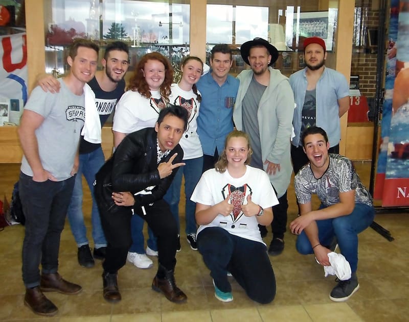 Members of OBB, Abandon, Jonathan Thulin, and event staff for D&E.